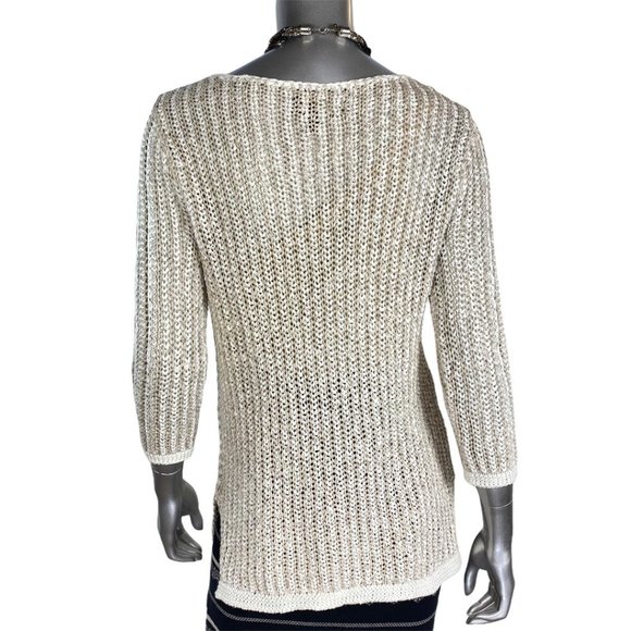 Dana Buchman Loose Weave Tunic Sweater S - Picture 2 of 3